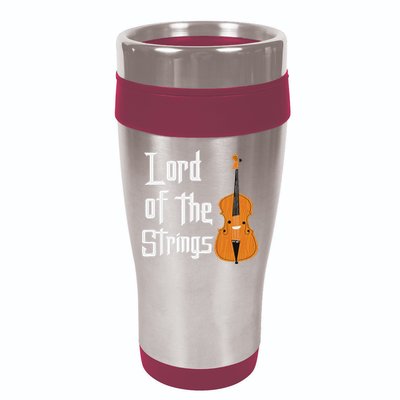 Lord Of The Strings Double Bass Musician Funny Orchestra 16oz Travel Tumbler