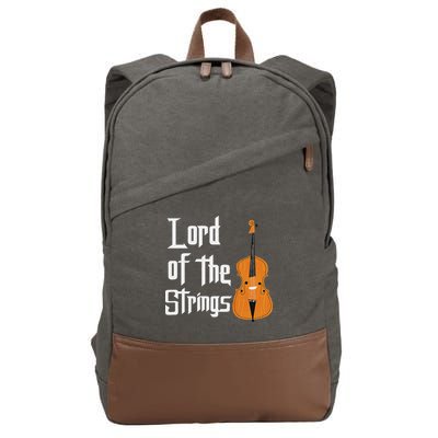 Lord Of The Strings Double Bass Musician Funny Orchestra Cotton Canvas Backpack