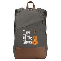 Lord Of The Strings Double Bass Musician Funny Orchestra Cotton Canvas Backpack