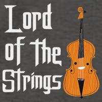 Lord Of The Strings Double Bass Musician Funny Orchestra Vector Backpack