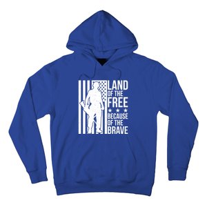 Land Of The Free Because Of The Brave Memorial Day Gift Hoodie