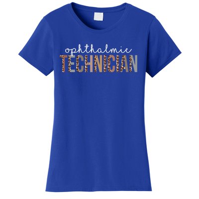 Leopard Ophthalmic Technician Appreciation Healthcare Worker Gift Women's T-Shirt