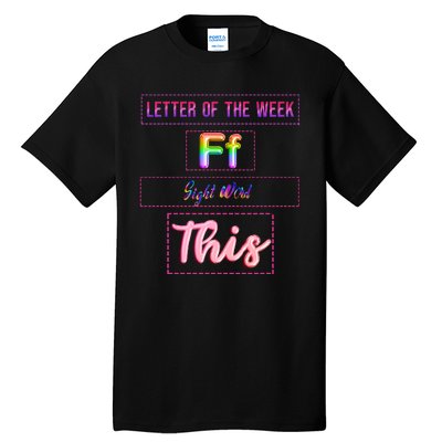 Letter Of The Week Ff Sight Word This Tall T-Shirt