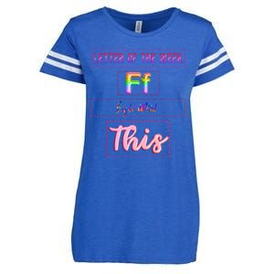 Letter Of The Week Ff Sight Word This Enza Ladies Jersey Football T-Shirt