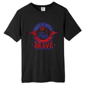 Land Of The Free Because Of The Brave Patriotic Military Gift Tall Fusion ChromaSoft Performance T-Shirt