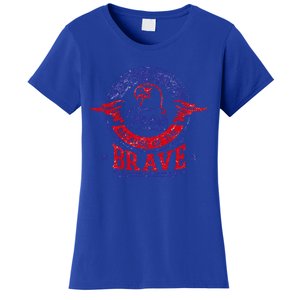 Land Of The Free Because Of The Brave Patriotic Military Gift Women's T-Shirt