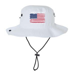 Land Of The Free Terms And Conditions Apply American Flag Funny Gift Legacy Cool Fit Booney Bucket Hat