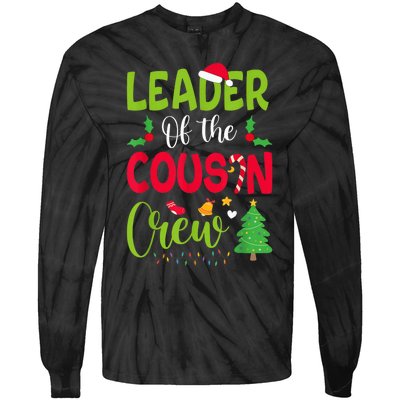 Leader of the Cousin Crew Christmas family Xmas Tie-Dye Long Sleeve Shirt