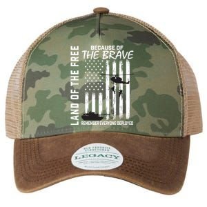 Land Of The Free Because Of The Brave Red Gift Friday Flag Gift Legacy Tie Dye Trucker Hat