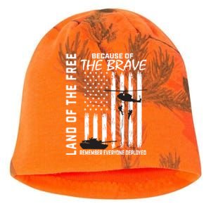 Land Of The Free Because Of The Brave Red Gift Friday Flag Gift Kati - Camo Knit Beanie