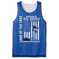 Land Of The Free Because Of The Brave Red Gift Friday Flag Gift Mesh Reversible Basketball Jersey Tank