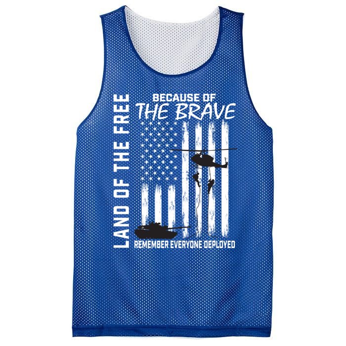 Land Of The Free Because Of The Brave Red Gift Friday Flag Gift Mesh Reversible Basketball Jersey Tank