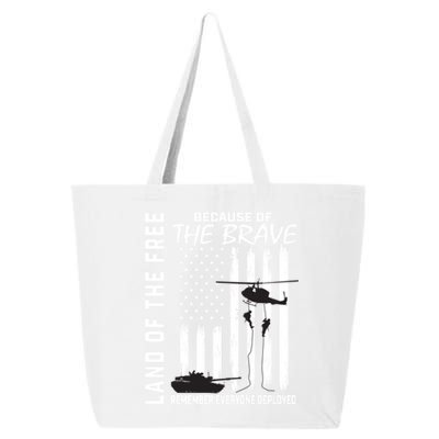 Land Of The Free Because Of The Brave Red Gift Friday Flag Gift 25L Jumbo Tote