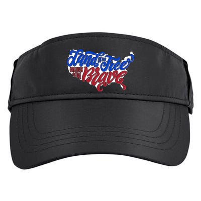 Land Of The Free Because Of The Brave USA America Adult Drive Performance Visor