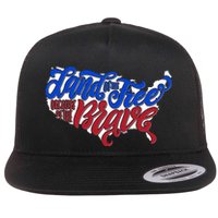 Land Of The Free Because Of The Brave USA America Flatbill Hat