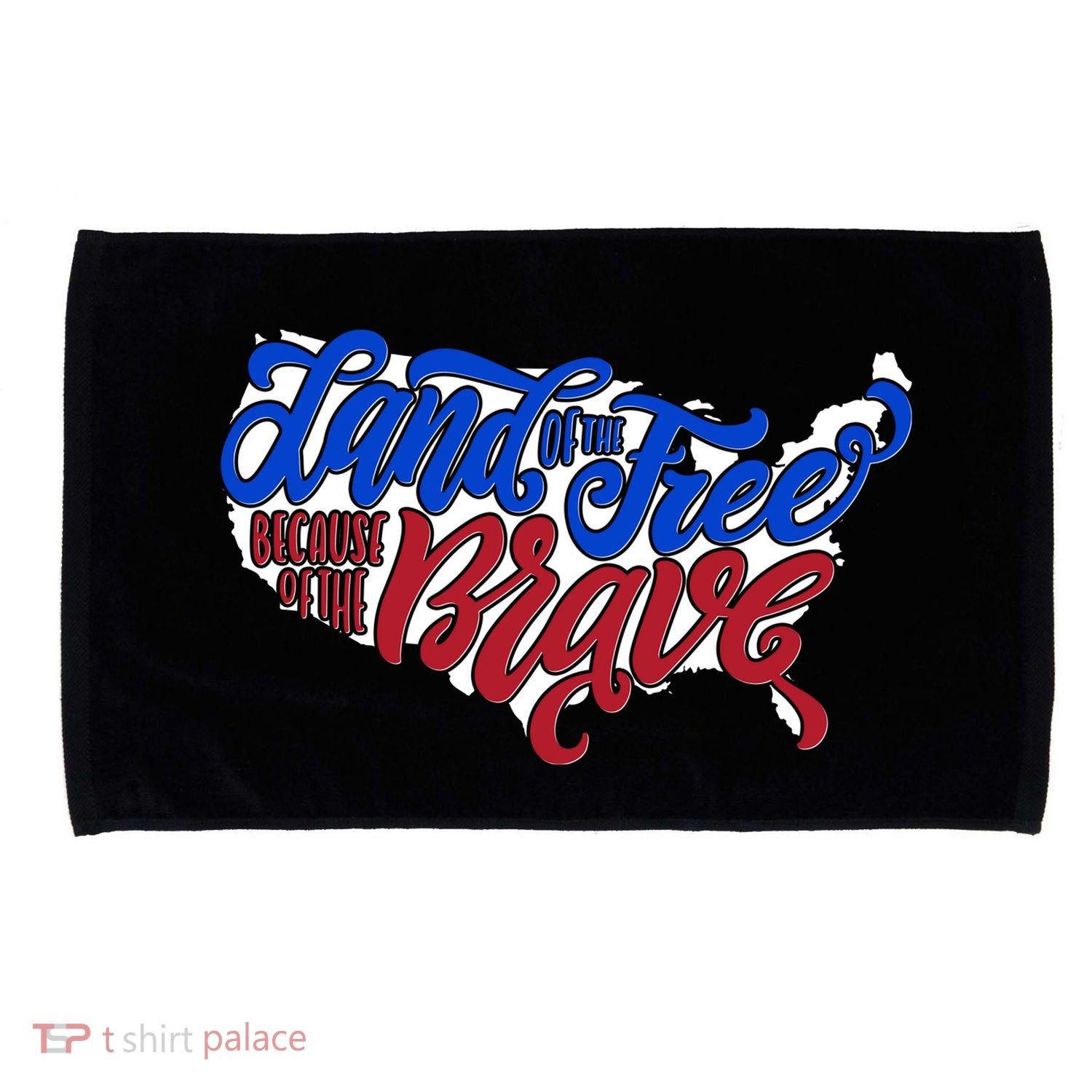 Land Of The Free Because Of The Brave USA America Microfiber Hand Towel