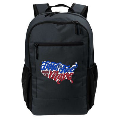 Land Of The Free Because Of The Brave USA America Daily Commute Backpack