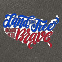 Land Of The Free Because Of The Brave USA America Cotton Canvas Backpack