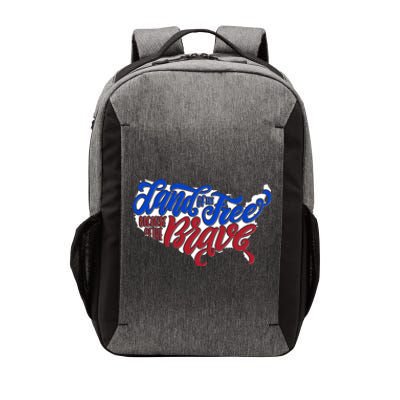 Land Of The Free Because Of The Brave USA America Vector Backpack