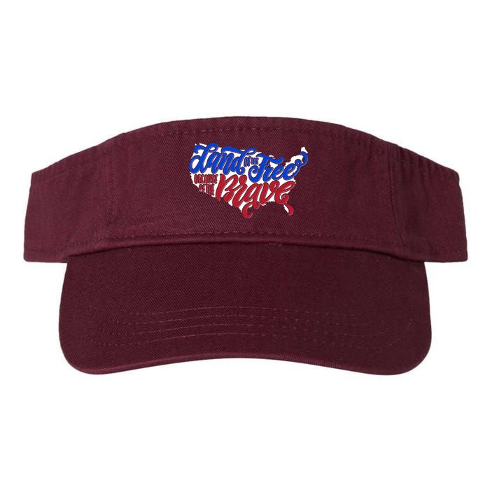 Land Of The Free Because Of The Brave USA America Visor