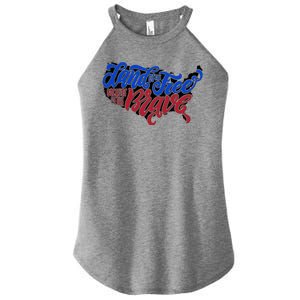 Land Of The Free Because Of The Brave USA America Women's Perfect Tri Rocker Tank