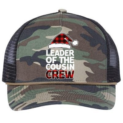 Leader of the Cousin Crew Christmas Buffalo Red Plaid Xmas Retro Rope Trucker Hat Cap