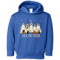 Lick Or Treat Funny Ghost Dog Cute Halloween Dog Lover Toddler Hoodie