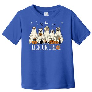 Lick Or Treat Funny Ghost Dog Cute Halloween Dog Lover Toddler T-Shirt