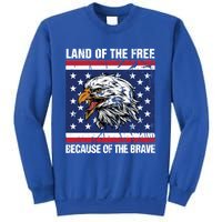 Land Of The Free Because Of The Brave Patriotic Gift Sweatshirt