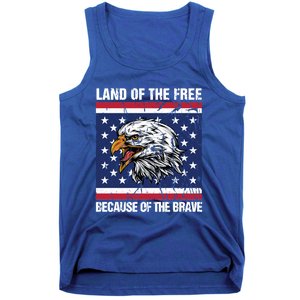 Land Of The Free Because Of The Brave Patriotic Gift Tank Top