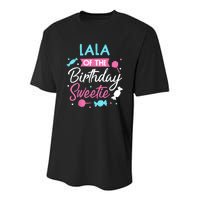 Lala Of The Birthday Sweetie Candy Bday Party Grandma Youth Performance Sprint T-Shirt