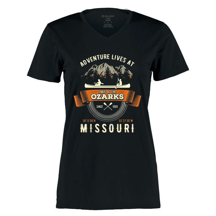 Lake Of The Ozarks Mountain Outdoors Missouri Gift Women's Momentum V-Neck T-Shirt