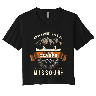 Lake Of The Ozarks Mountain Outdoors Missouri Gift Women's Crop Top Tee