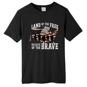 Land Of The Free Because Of The Brave Cute Gift Tall Fusion ChromaSoft Performance T-Shirt