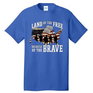 Land Of The Free Because Of The Brave Cute Gift Tall T-Shirt