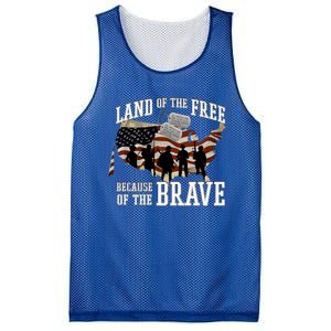 Land Of The Free Because Of The Brave Cute Gift Mesh Reversible Basketball Jersey Tank