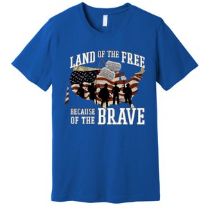 Land Of The Free Because Of The Brave Cute Gift Premium T-Shirt