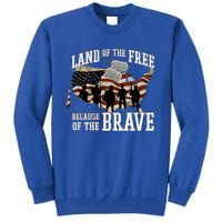 Land Of The Free Because Of The Brave Cute Gift Tall Sweatshirt