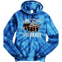 Land Of The Free Because Of The Brave Cute Gift Tie Dye Hoodie