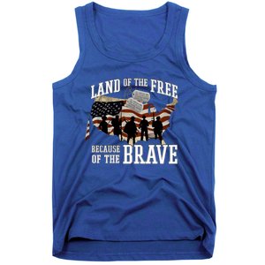 Land Of The Free Because Of The Brave Cute Gift Tank Top