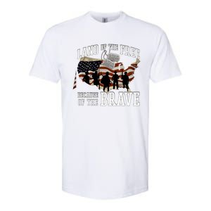 Land Of The Free Because Of The Brave Cute Gift Softstyle CVC T-Shirt