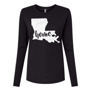 Louisiana Home State Womens Cotton Relaxed Long Sleeve T-Shirt