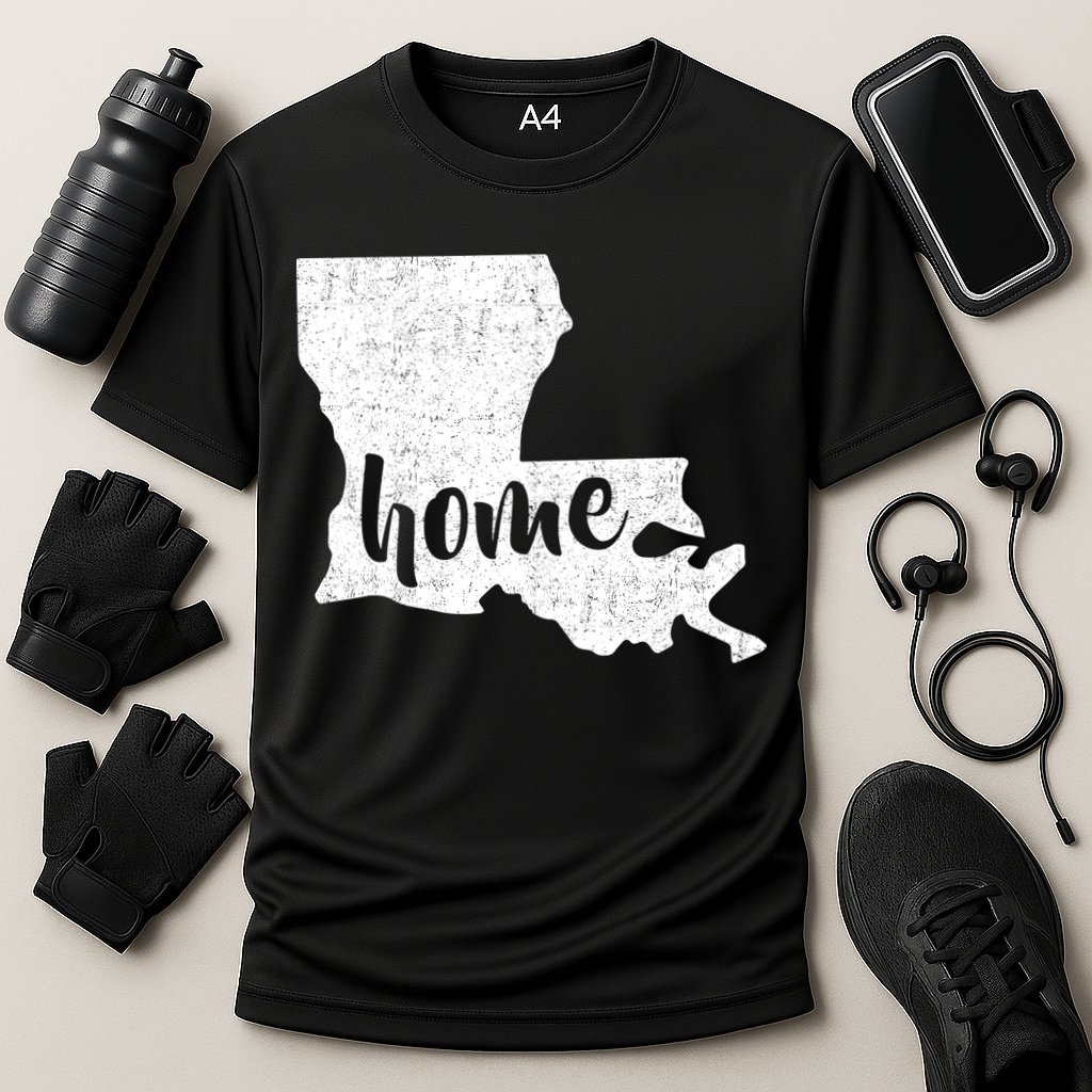Louisiana Home State Cooling Performance Crew T-Shirt