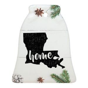 Louisiana Home State Ceramic Bell Ornament