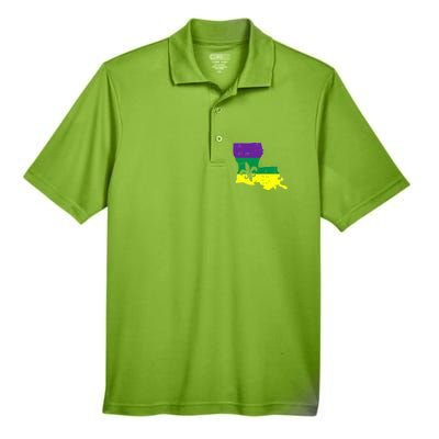 Louisiana Mardi Gras Men's Origin Performance Pique Polo