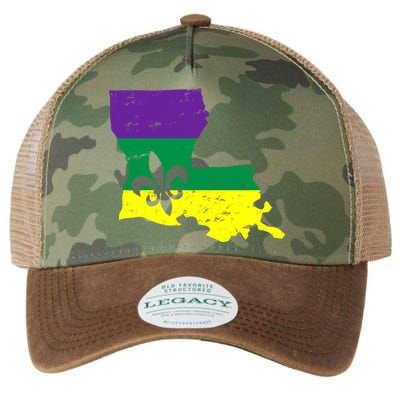 Louisiana Mardi Gras Legacy Tie Dye Trucker Hat