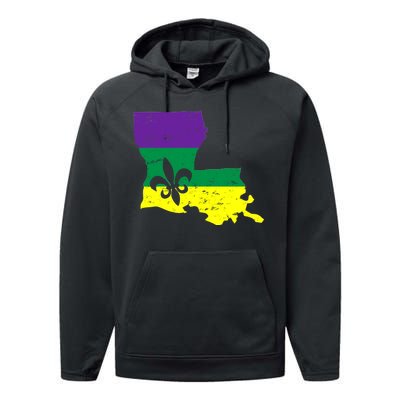 Louisiana Mardi Gras Performance Fleece Hoodie