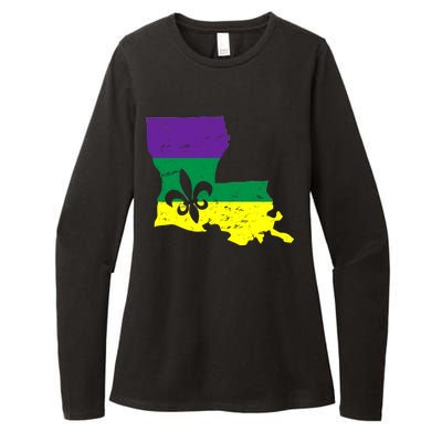 Louisiana Mardi Gras Womens CVC Long Sleeve Shirt