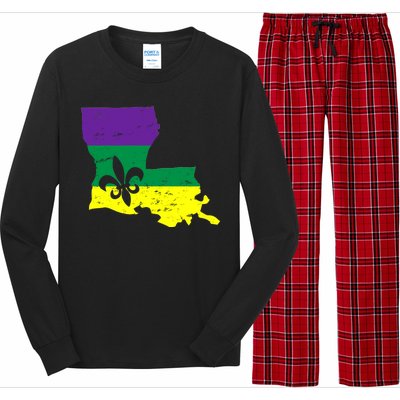 Louisiana Mardi Gras Long Sleeve Pajama Set