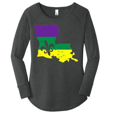 Louisiana Mardi Gras Women's Perfect Tri Tunic Long Sleeve Shirt